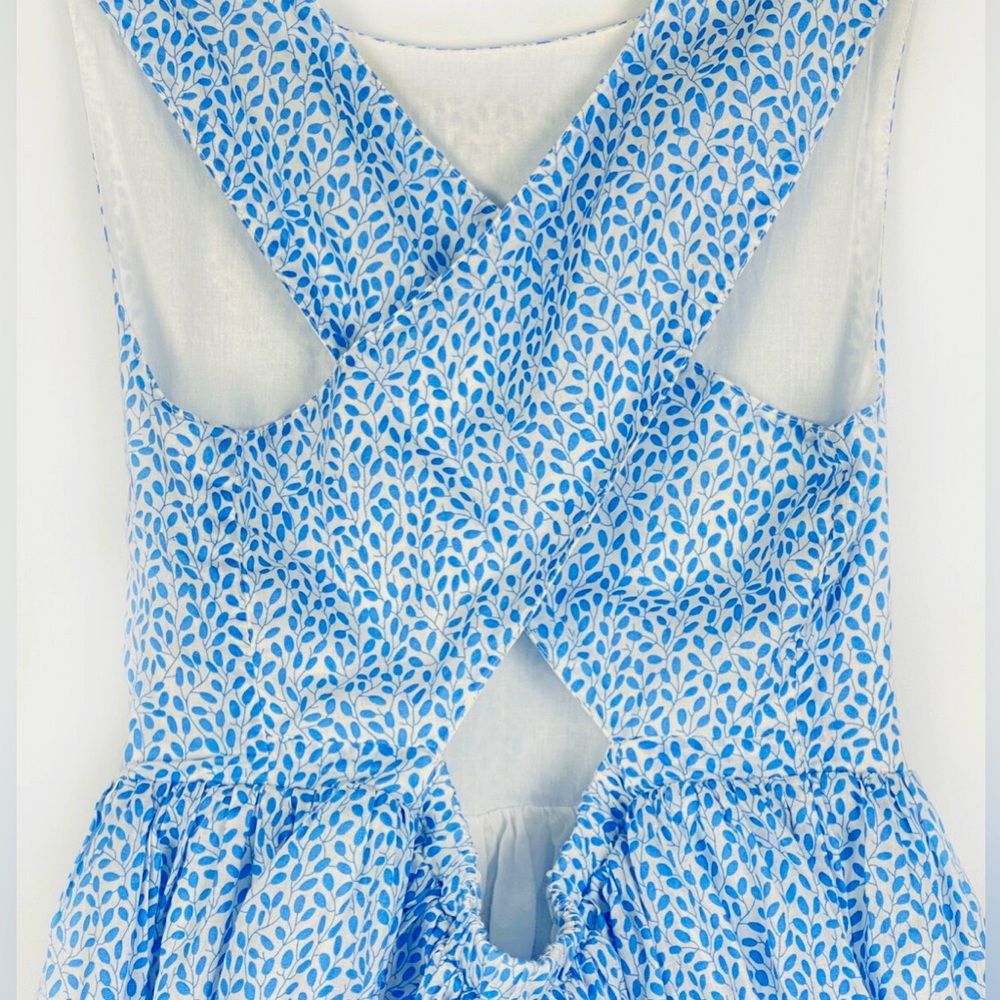 Mini Boden Blue and White Floral Pattern (Cross Backed) Dress! (Size 9-10)